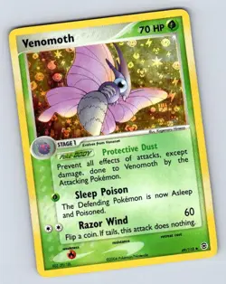 Venomoth 49/112 Uncommon FireRed & LeafGreen Pokemon Reverse Holo Lightly Played - Image 1