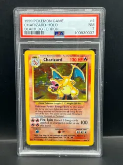 Pokemon PSA 7 NM Charizard 4/102 Base Set Unlimited Holofoil 1999 S#0037 - Image 1