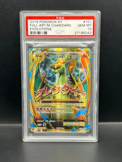 Pokemon PSA 10 GEM MT M Charizard EX 101/108 XY Evolutions Full Art Holo S#5043 - Image 1
