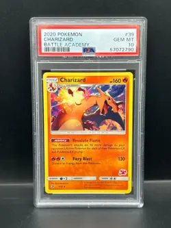 Pokemon PSA 10 GEM MT Charizard 3/70 Battle Academy #39 Stamped 2020 S#2790 - Image 1