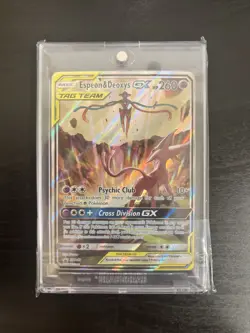 Pokemon Company Espeon & Deoxys GX TAG TEAM GX Holo Promo ENG SM240 260 HP - Image 1