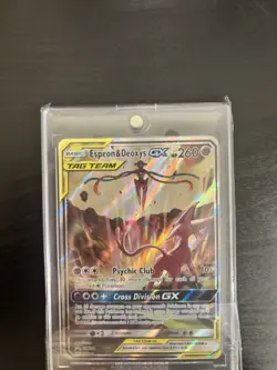 Pokemon Company Espeon & Deoxys GX TAG TEAM GX Holo Promo ENG SM240 260 HP - Image 2