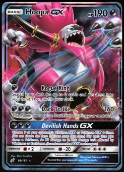Hoopa GX 96 Team Up Rare Pokemon Holo NM/M - Image 1