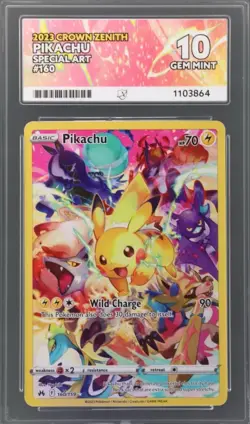 Pokemon Pikachu 160/159 - Crown Zenith Secret Rare ACE 10 - Image 1