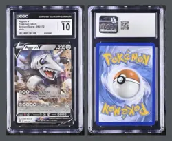 2022 Aggron V Pokemon Brilliant Stars 096/172 Ultra Rare Holo CGC PRISTINE 10 - Image 4