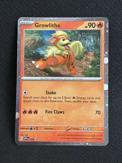Growlithe 024 Pokemon Scarlet & Violet Black Star Promo Cosmos Holo - Image 1