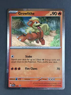 Growlithe 024 Pokemon Scarlet & Violet Black Star Promo Cosmos Holo - Image 2