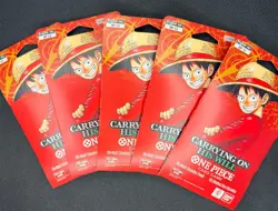One Piece OP-13 Carrying on His Will Sleeved Blister Booster Packs New LOT OF 5 - Image 1