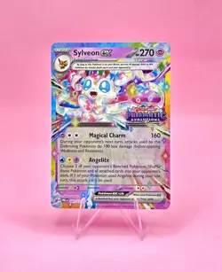 Sylveon ex 041/131 Prismatic Evolutions Stamp Holo Double Rare Pokemon Card NM - Image 1