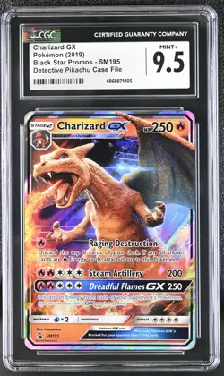 Pokemon Charizard GX SM195 Ultra Rare Promo Detective Pikachu - CGC 9.5 - Image 1