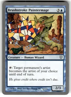 Brushstroke Paintermage Unhinged Regular MTG - Image 1