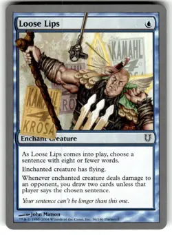 Loose Lips Unhinged Regular MTG NM - Image 1
