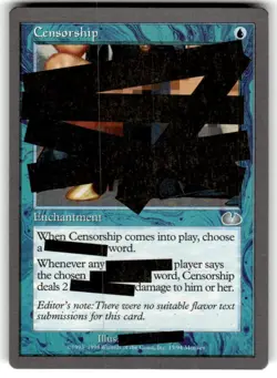 Censorship Unglued Regular MTG NM - Image 1