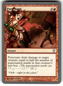 Punctuate Unhinged Regular MTG NM - Image 1