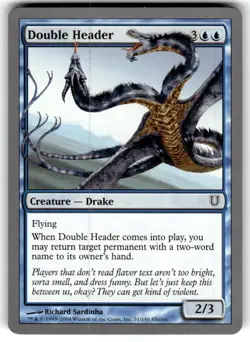 Double Header Unhinged Regular MTG NM - Image 1