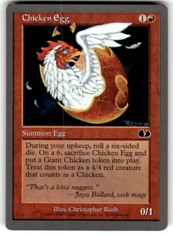 Chicken Egg Unglued Regular MTG NM - Image 1