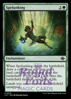 Spelunking 1x FOIL Lost Caverns of Ixalan MTG LCI Uncommon MINT green - Image 1