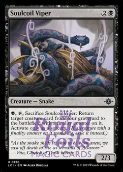 Soulcoil Viper 4x FOIL Lost Caverns of Ixalan MTG LCI Uncommon MINT black - Image 1