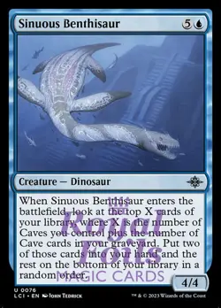 Sinuous Benthisaur 4x FOIL Lost Caverns of Ixilan MTG LCI Uncommon MINT blue - Image 1