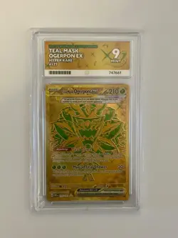 Pokemon Teal Mask Ogerpon ex 177/131 Prismatic Evolutions Gold Ace graded 9 - Image 1