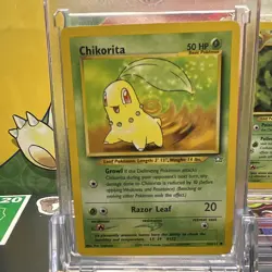 Wizards Pokemon TCG Neo Genesis Chikorita 54/111 Bayleef 28/111 Lot 2 Eng 2000 - Image 2
