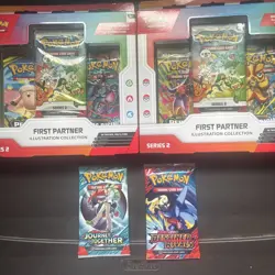 Pokemon First Partner - Series 2 Illustration Collection Lot Of 2 + 2 Packs 🔥🔥 - Image 1