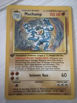 Pokemon TCG Machamp 1st Edition 8/102 Holo Base Set 1999 WOTC Lightly Played 🔥 - Image 1
