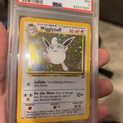 2000 POKEMON GAME BASE II #19 WIGGLYTUFF-HOLO BASE II PSA 7 - Image 2