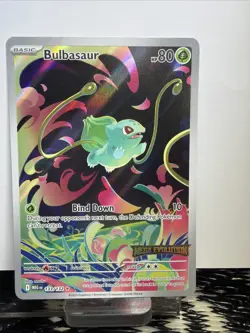 Pokemon TCG Pokemon Bulbasaur MEGA EVOLUTION STAMPED Promo Box Topper #133/132 - Image 1