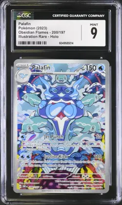 CGC 9 MINT Palafin 200/197 Obsidian Flames Holo Illustration Rare Pokemon - Image 1