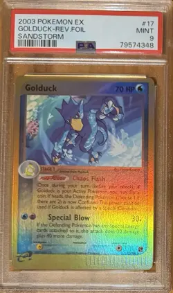 Pokemon Golduck EX Sandstorm Reverse Holo Rare #17 PSA 9 Mint - Image 1