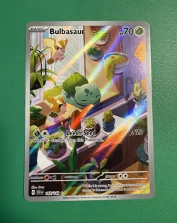 Pokemon TCG Bulbasaur 143/142 SV07 Stellar Crown Illustration Rare Holo EN 70HP - Image 1