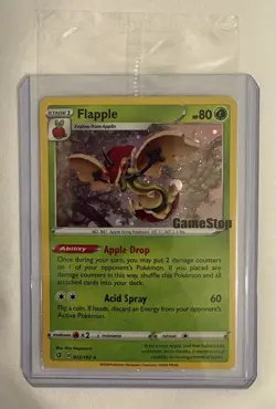 Pokemon- SWSH Rebel Clash- Flapple 022/192 SEALED Gamestop Promo MINT - Image 1