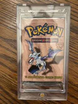 1999 Pokemon Fossil Sealed Heavy Booster Pack – Aerodactyl Artwork – WOTC - Image 1