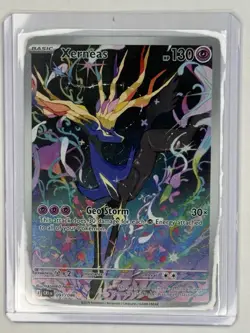 Pokemon TCG Xerneas 091/086 ME04 Chaos Rising Illustration Rare IR Holo NM - Image 1