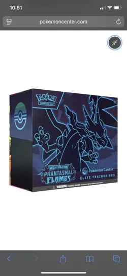 PRESALE - Mega Evolution Phantasmal Flames Pokemon Center ETB Elite Trainer Box - Image 1