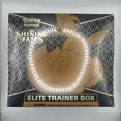 Pokemon Shining Fates Elite Trainer Box Sealed - Minor Side Wrap Tear - Image 1