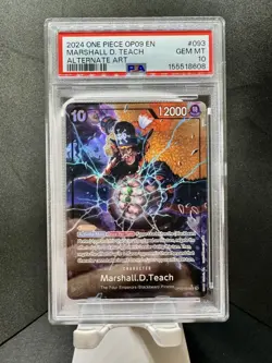2024 ONE PIECE OP09-093 EMPERORS MARSHALL.D.TEACH ALT ART FOIL PSA 10 - Image 1