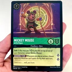 Mickey Mouse: Artful Rogue 88/204 Super Rare Cold Foil NM - Disney’s Lorcana - Image 2