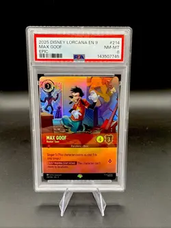 2025 Disney Lorcana Fabled Epic Max Goof Rockin Teen PSA 8 Near Mint - Mint! - Image 1