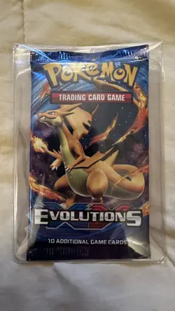 POKEMON XY EVOLUTIONS CHARIZARD ARTWORK BOOSTER PACK NEW & SEALED 2016 - Image 1