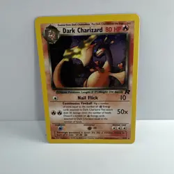 Pokemon Dark Charizard TCG 4/82Holo Rare Card Unlimited Edition Swirl - Image 1