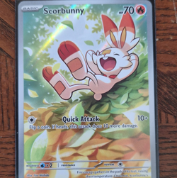 Pokemon TCG Scorbunny Basic Holo 70 HP Quick Attack Fire Type Card English - Image 1
