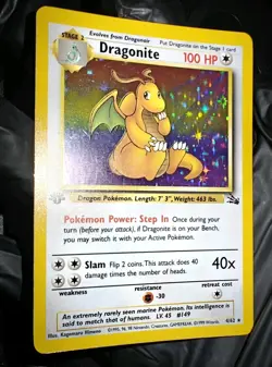 Dragonite 1st Edition Holo 4/62 – LP – Fossil WOTC Pokemon Card - Image 4