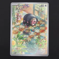 Pokemon TCG Card Lechonk 209/197 Obsidian Flames Illustration Rare Holo - NM - Image 1