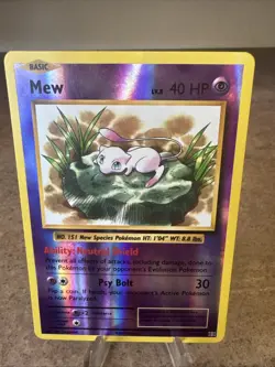 Pokemon TCG Mew 53/108 XY: Evolutions Reverse Holo MP 2016 Card LP/MP - Image 1