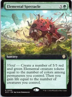 Elemental Spectacle (Extended Art) 35 Commander: Lorwyn Eclipsed MTG NM - Image 1