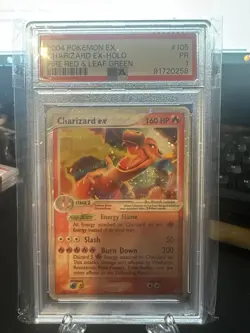 PSA 1 2004 Pokemon EX Fire Red & Leaf Green Charizard EX Holo Foil 105/112 - Image 1