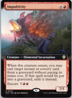Impulsivity (Extended Art) 33 Commander: Lorwyn Eclipsed Magic: The Gathering NM - Image 1