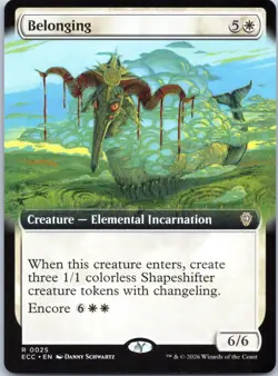 Belonging (Extended Art) 25 Commander: Lorwyn Eclipsed Magic: The Gathering NM - Image 1